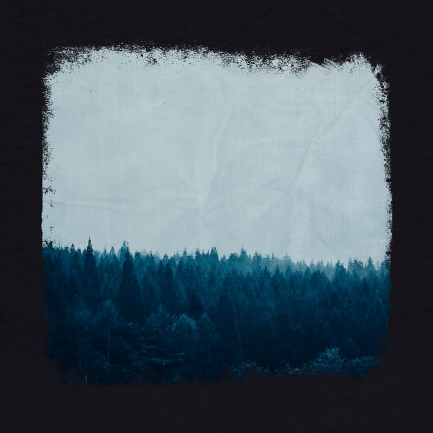 Forest Blues - Blue Tinted Foggy Woods by DyrkWyst